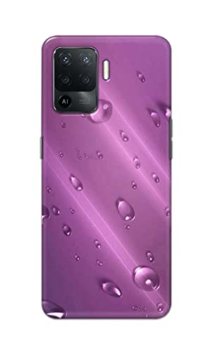 Image of PRINTFIDAA Water Bubbles in Lilac Background Printed Designer Hard Back Case Cover for Oppo F19 Pro -(TY) MVN1005