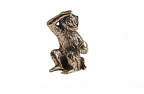 Estatua pequeña de mono en bronce para decoración