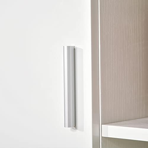 HOMCOM Modern Freestanding Kitchen Cupboard, Storage Cabinet with Shelves and Drawer, 166cm, White