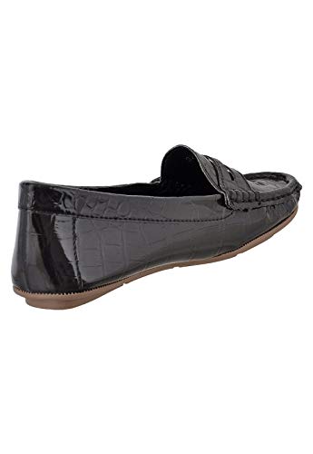 MOCASSIM 2054 NOVO HÁBITO FEMININO - CROCO PRETO Tamanho: 36