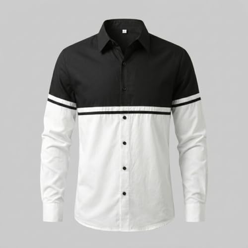 Image of Afflatus Men's Stylish Cotton Casual Shirt | Full Sleeve Button-Down Shirt | Comfortable Breathable Fabric | Perfect for Casual Office and Outing Wear