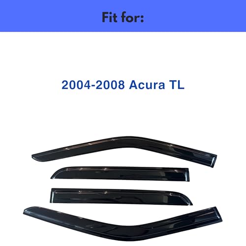 Image of IG Window Visors Fit for 2004-2008 Acura TL, Out-Channel Rain Guards Vent Wind Deflectors 4PC, Car Accessories for 04-08 Acura TL