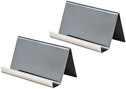 Leicraft Stainless Steel Business Card Holder – 2-Pack Desk Organizer For Office - View #4