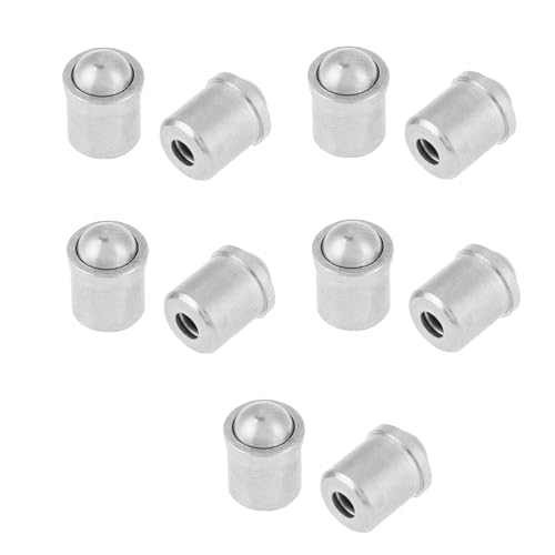 Culnflun Kugelfederstößel, 10 Stück 304 Edelstahl Kugelstößel Plunger 6 x 7 mm Spring Plunger Ball Push Fit Federnde Druckstücke Zum Einpressen Körperzubehör-Set Werkzeugset