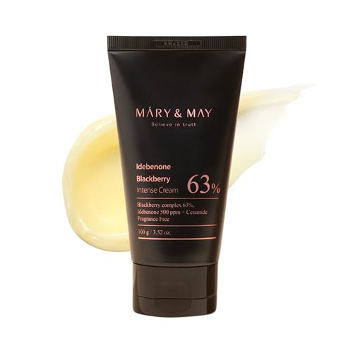 Mary&May Idebenone Blackberry Complex Intense Cream 100g 3.52 Fl Oz, Aging Control, Firming, Skin Barrier, Ceramide, Moisturizing, Korean Skincare, marynmay