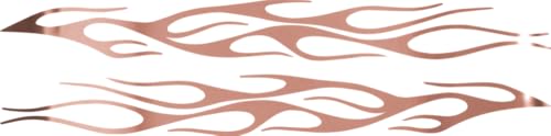 Image of Flame Long Stripe Racing Car 4 (Rose Gold) (Set Of 2) Premium Waterproof Vinyl Decal Stickers For Laptop Phone Accessory Helmet Car Window Bumper Mug Tuber Cup Door Wall Decoration