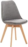 CLP Chaise de Salle ŕ Manger Linares Plastique I Tissu I Velours I Velours côtelé I Fau...
