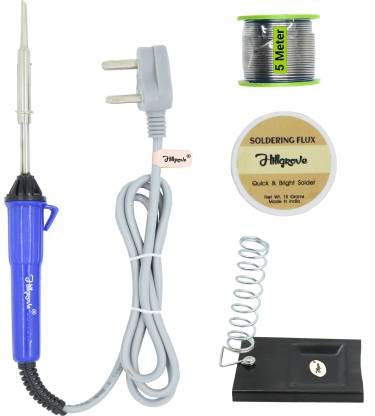Hillgrove 4in1 Beginners Complete 20W Soldering Iron Kit | 5 Meter Soldering Wire | Soldering Flux | Stand | 25 W Simple (Flat Tip) (B07NP32H2N) Amazon Price History, Amazon Price Tracker