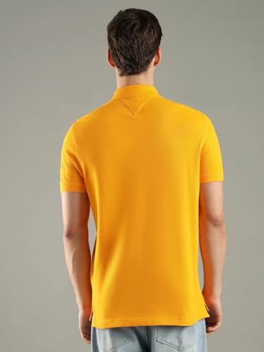 Image of Tommy Hilfiger Solid Regular fit Cotton Polo t-Shirt