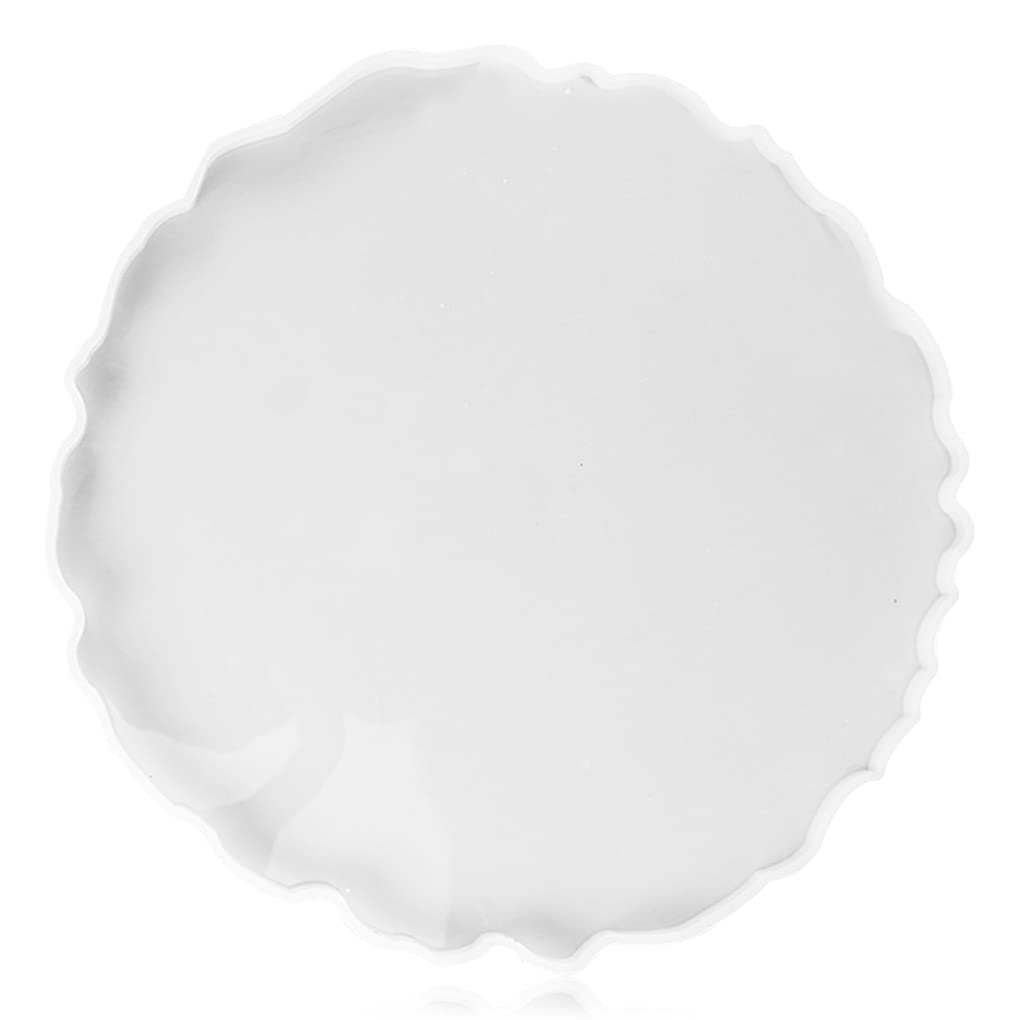 Set di 5 stampi per riporre vassoi fai da te in silicone a forma rotonda in resina stampi flessibili per regali per la casa accessori per gesso argilla grande vassoio rotondo