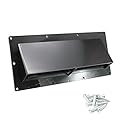 X-Haibei RV Range Hood Exhaust Vent Cover, RV Stove Bathroom Vent Cover Outside Damper for Motorhome Trailer Camper 11.5" with 10pcs Screws (Black)