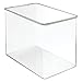 MetroDecor mDesign Closet Storage Organizer Shoe Box, for High Heels, Tall Pumps, Boots - Clear