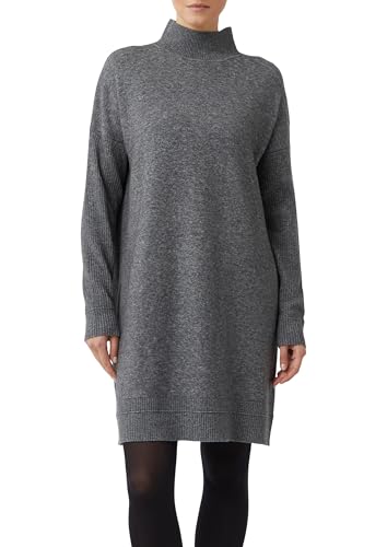 Comma Strickkleid mit Stehkragen aus Wollmix