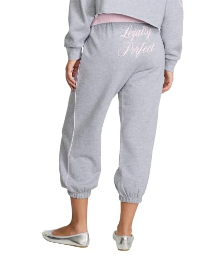 Victoria's Secret Pink Elle Campus Fleece Capri Sweatpants, Medium Heather Grey, S - image 1