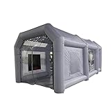 SOPLADORES DE ALTA POTENCIA, FÁCILES DE INSTALAR Y PORTÁTILES: la cabina de pintura utiliza 2 ventiladores para inflar la cabina. uno para inflar la cabina, mientras que el otro mantiene el aire circulando y hace que el lavado sea seguro.