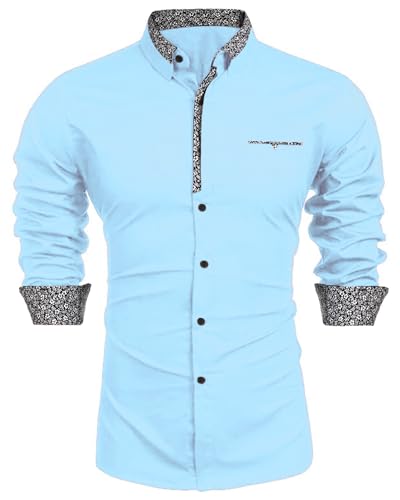 Image of Mens Shirt | Black Cotton Blend Casual | Regular Fit | Full Sleeve | Printed Spread Collar | Solid Plain Style | Summer Office Wear | Stylish Shirt for Men
