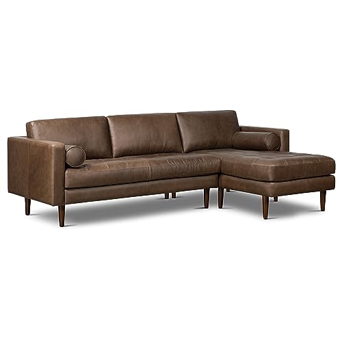 Image of Poly & BARK Napa Right-Facing Sectional Sofa in Cocoa Brown