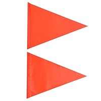 QUARKZMAN Fahrradflaggen Ersatz 12 x 8.2 Zoll Dreieckige Wasserdichte Fahrrad Sicherheitsflagge Warnschilder Für Fahrrad Elektroauto Outdoor Zelt Rot Packung Mit 2 Stück