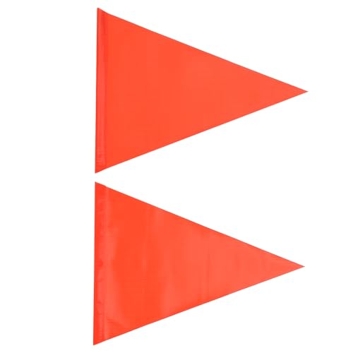 sourcing map Bike Flags Replacement, 12 x 8.2 Inch Triangle Waterproof Bicycle Safety Flag Warning Signs for Bicycle Electric Car Outdoor Tent (Red, Pack of 2)