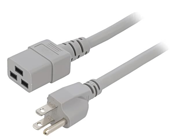 Câble IEC C19 femelle vers NEMA 5-15 PVC 1.8m Gris SN318-3