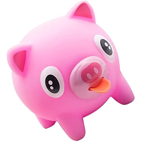 NUOBESTY Squeezing Pig Animal Squeeze Stick Out Slow Rising Piggy Screaming for Decompression Relief Pink Stongue Squeaky Doll Party Favors Cover