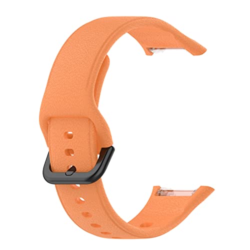 GIOPUEY Strap for OPPO Watch Free 2 in 1 Soft Silicone Watch Strap + TPU Screen Protector, Orange - Image 4