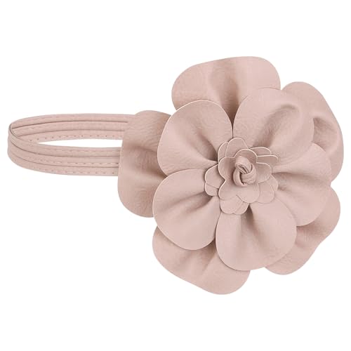 Women's Flower Waist PU Leather Belt Boho Skinny Rope Waist Dress Belt for Dress Concert Dating Party Outfit