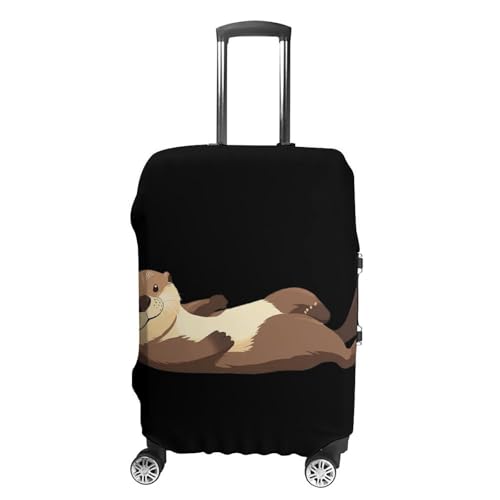 Lying Water Otters Luggage Covers Washable Travel Suitcase Cover Elastic Baggage Protector