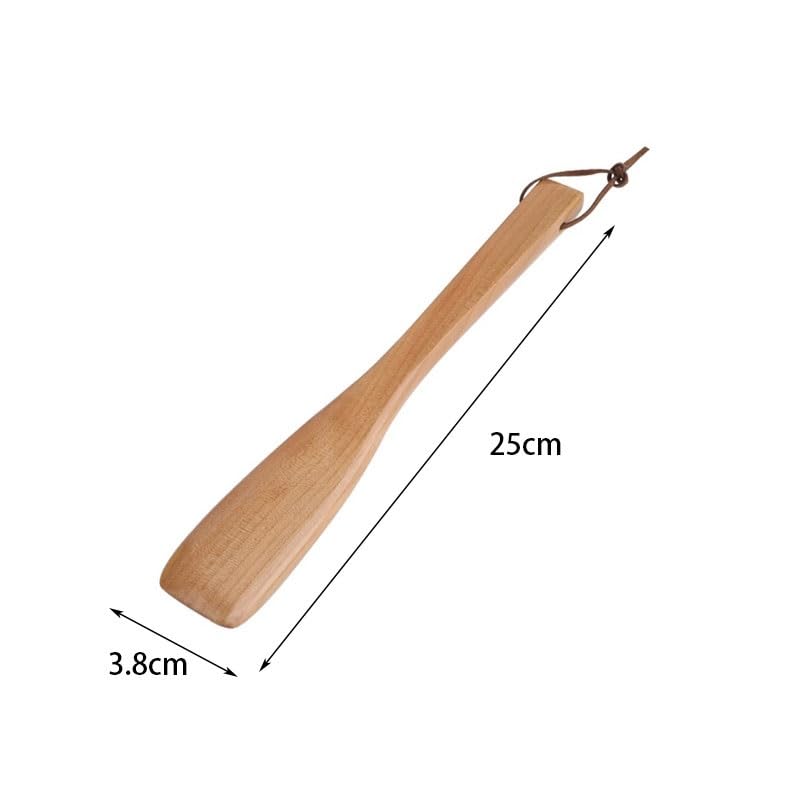 Calzador largo extractor de zapatos de madera maciza 2