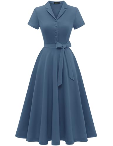 Wedtrend Women's 1950s Church Dresses Short Sleeve...