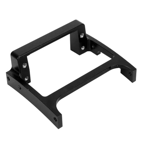 RC Servo Mount, Aluminum Alloy Balanced Driving Stable RC Crawler Secure Servo Mount Replacement for SCX10 II 1/10 RC Cars (Black)