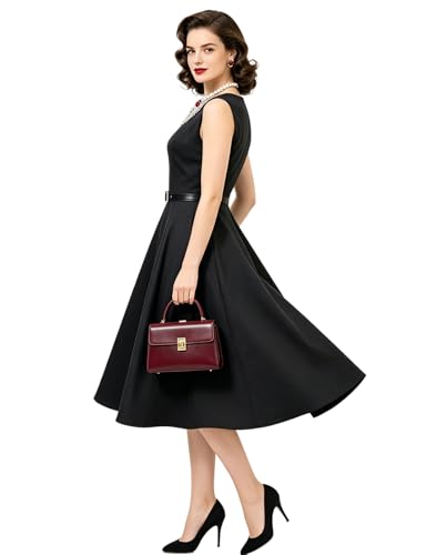 Image of Simple Flavor Women's Vintage Dress Sleeveless O-Neck Party Cocktail Dress