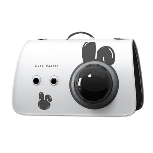 猫 リュック ペット バッグ,ペット用キャリーバッグ,宇宙船カプセル型ペットバッグ,猫と犬のペット用バックパック、 の大容量 ワンショルダー、外出用、ポータブル、手持ち、透明、宇宙カプセル、犬と猫のケージ、通気性 (ホワイト,大)