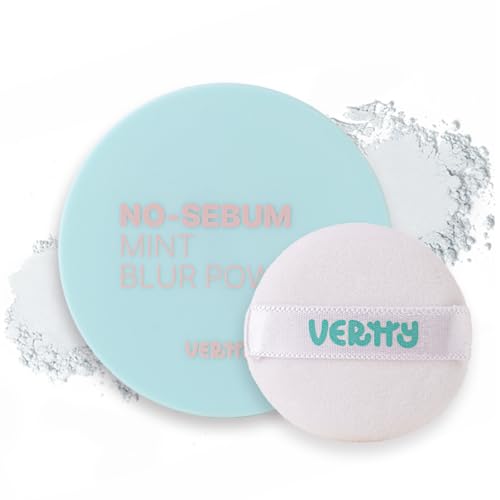 VERTTY No-sebum Blur Powder (0.9 Oz) | Vegan loose face Powder, Matte Finish | Oil Control & Makeup Setting, For all skin type, K-Beauty | Cruelty Free