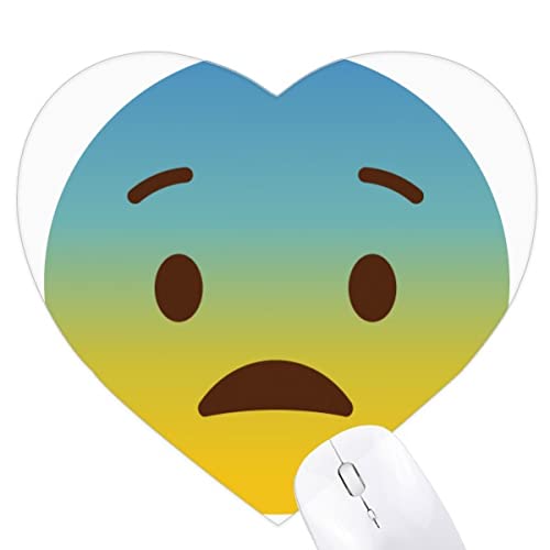 Tapis de souris coeur chat emoji jaune gênant pour bureau