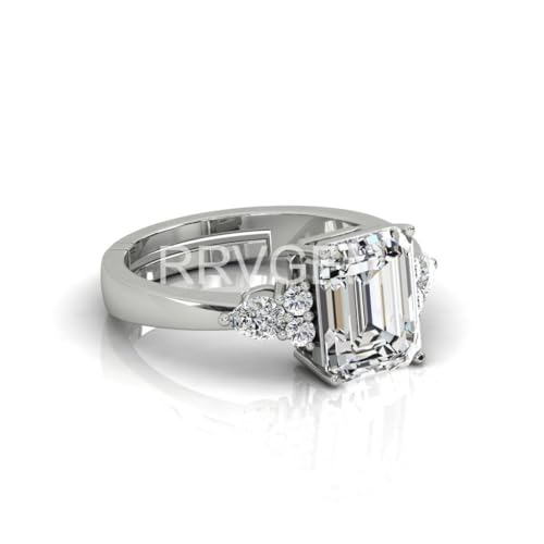 Bague zircon homme femme bijou américain plaqué argent diamant