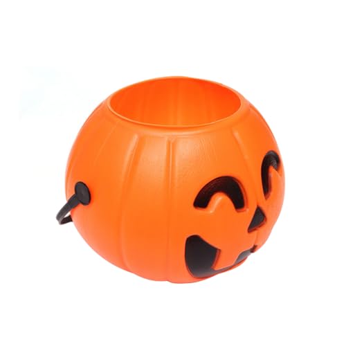 Cabilock Pumpkin Lantern Pumpkin Bucket Led Light Home Decor Jack o Lantern Candy Bucket Led Pumpkin Light Novelty Pumpkin Basket Ornament Kid Snack Bucket Child Dining Table