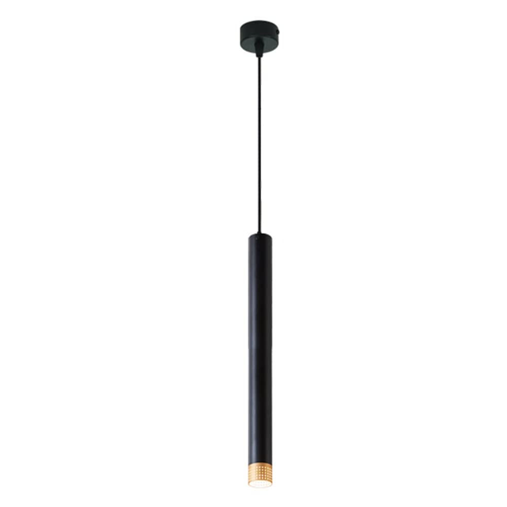 Chandelier suspendu LED noir 5W plafonnier long tube downlight bar spotlight moderne