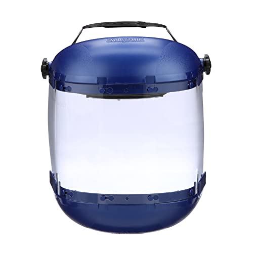 Sellstrom Face Shield Dual Crown Safety Mask for Men and Women, Clear Tint, Polycarbonate Crown, Chin Guard, Large Anti-Fog Window, Ratchet Headgear, ANSI Z87.1, S38140 - Thumbnail 5
