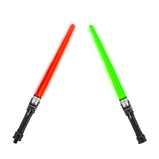 Sable de Luz, Espada Láser 2 En 1 Telescópica y Plegable,Espada Láser para Niños， Laser 7 Colores con Sonido,Star Wars Sable luz，por Cumpleaños Regalos Cosplay para niños