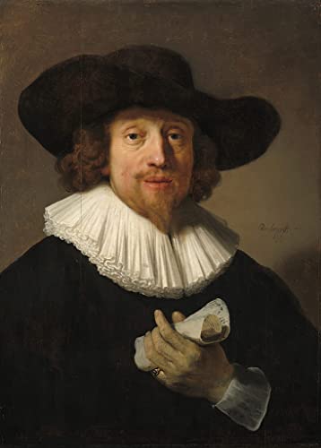 Tableau L'Homme à la partition Rembrandt impression d'art sur toile 60x90cm pour mur