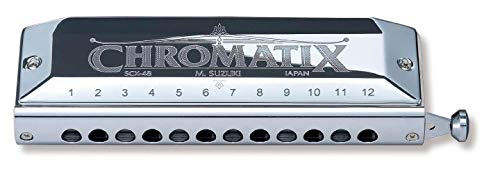 Suzuki Chromatic Harmonica, Silver (SCX-48 Bb)