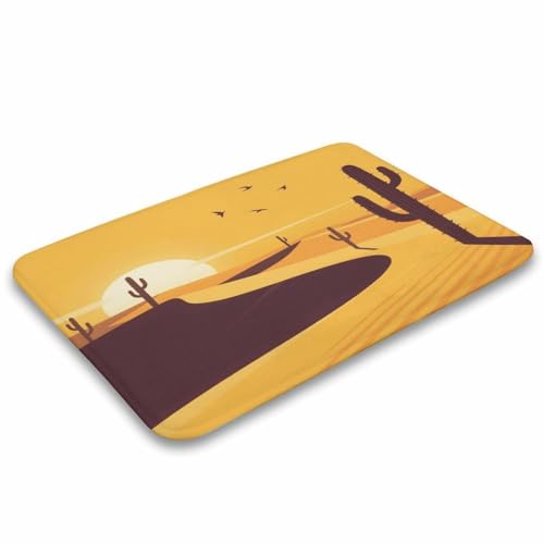 Alfombras de baño absorbentes para ducha con estampado de atardecer 5