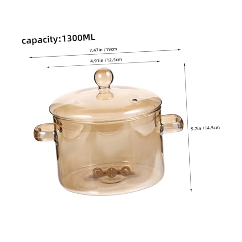 Pot à soupe multifonction en verre pour cuisson nouilles et pâtes