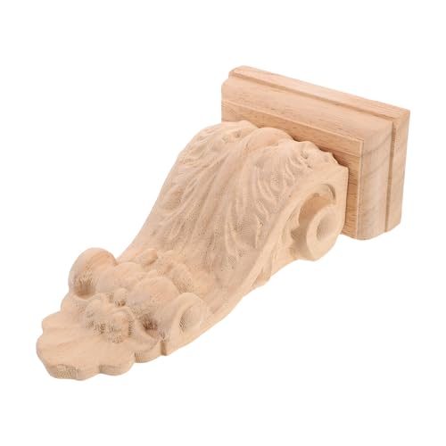 Soportes de madera tallada molduras beige PartyKindom para columnas