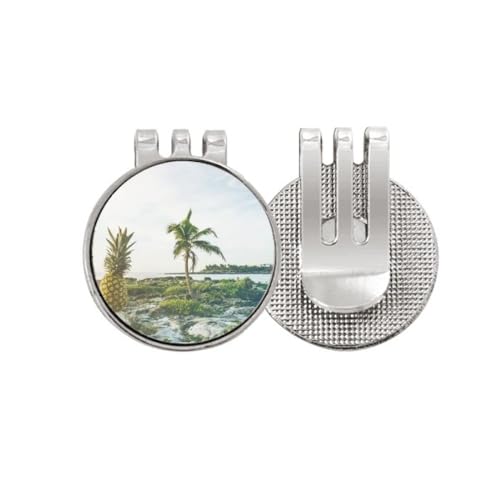 Marqueur de balle de golf magnétique pour chapeau au design arbre fruitier