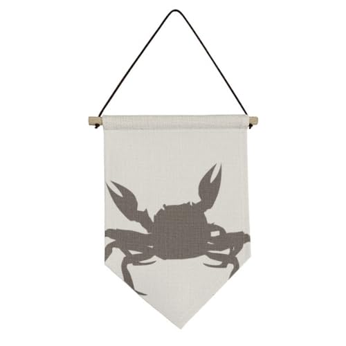 Drapeau en toile crabe noir pour une ambiance bord de mer moderne