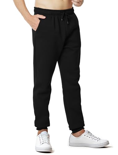 Mens Sweatpants with Pockets Lightweight Gym Drawstring Fleece Joggers Casual Elastic Waist Workout Pants4