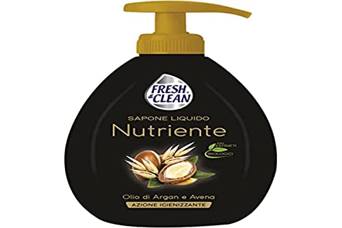 Fresh & Clean Sapone Mani e Viso Nutriente ed Idratante con Olio di Argan e Avena, 300g