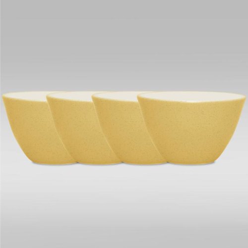 Noritake 4-Inch Colorwave Bowl, Mustard, Set of 4